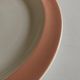 Set of 6 flat plates 1958 mid century Boch Frères Keralux Belgium