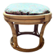 Vintage rattan pouf