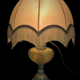 Electrified kerosene lamp art-deco- regulated silver and tinted glass with its original lampshade