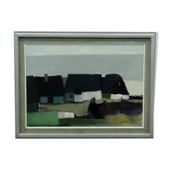 Swedish modern painting, 1960s, Framed, Evert  Färhm