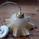 Opaline pendant light with vanilla caramel ruffles, 1950/60