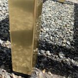 Vintage 1980s rectangular gold metal end table/shelf by pierre vande