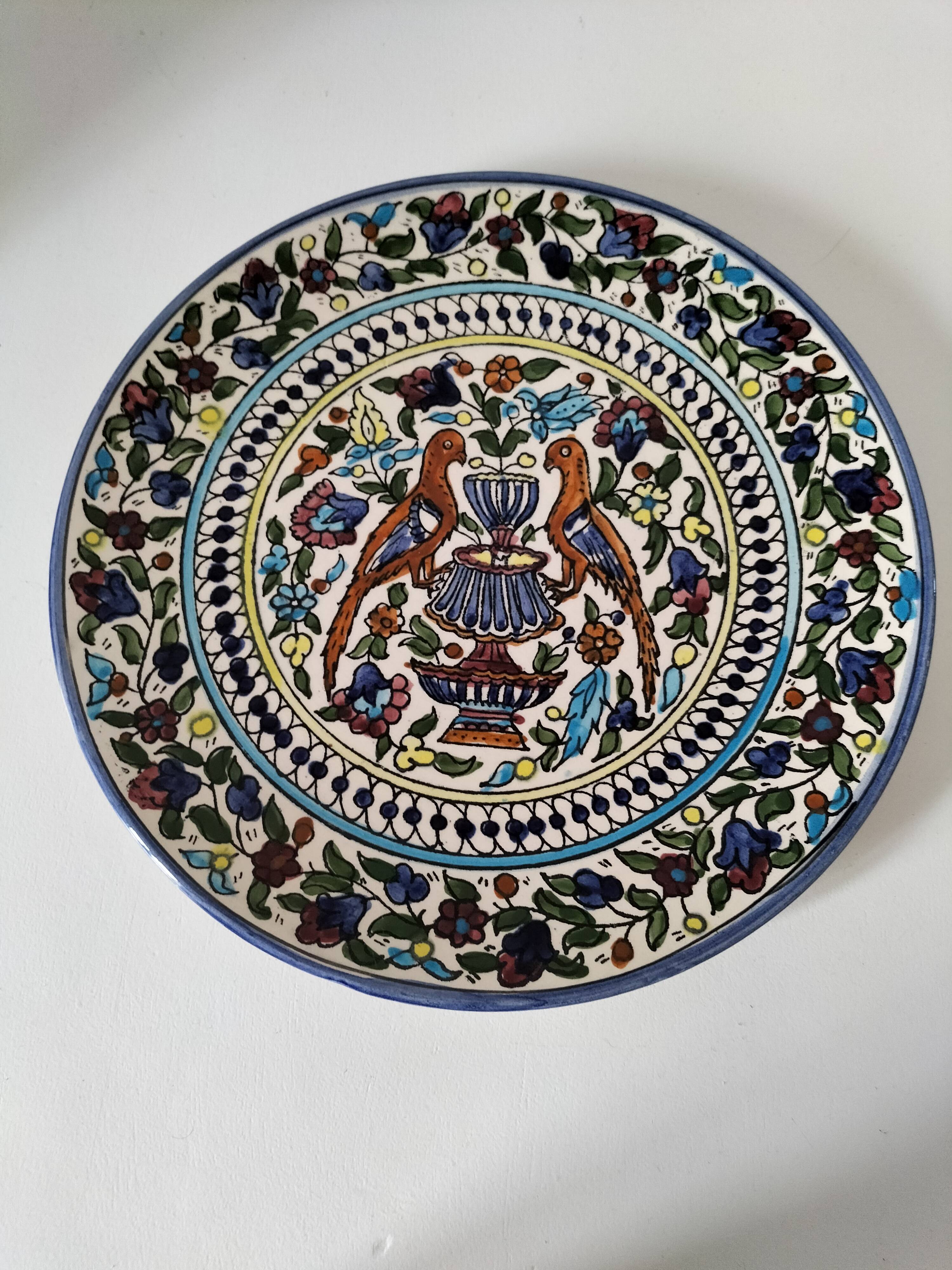 Decorative earthenware wall plate – Mediterranean style