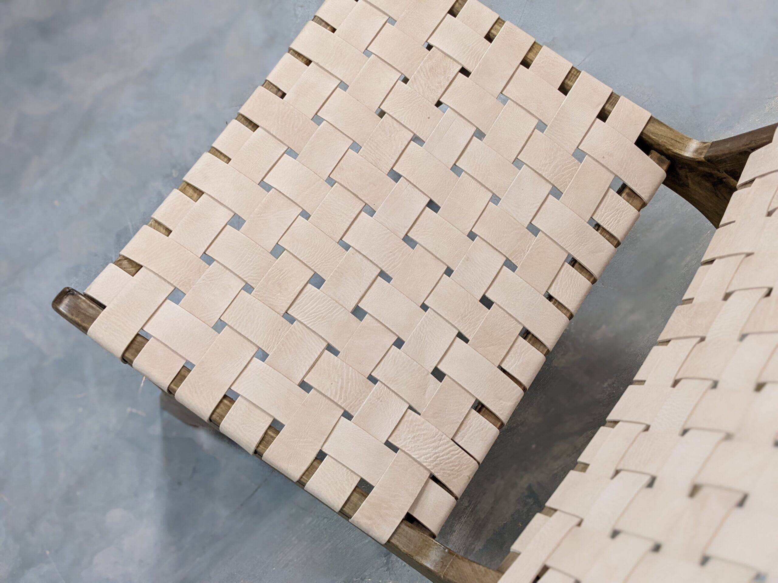 Chic Moroccan leather armchair