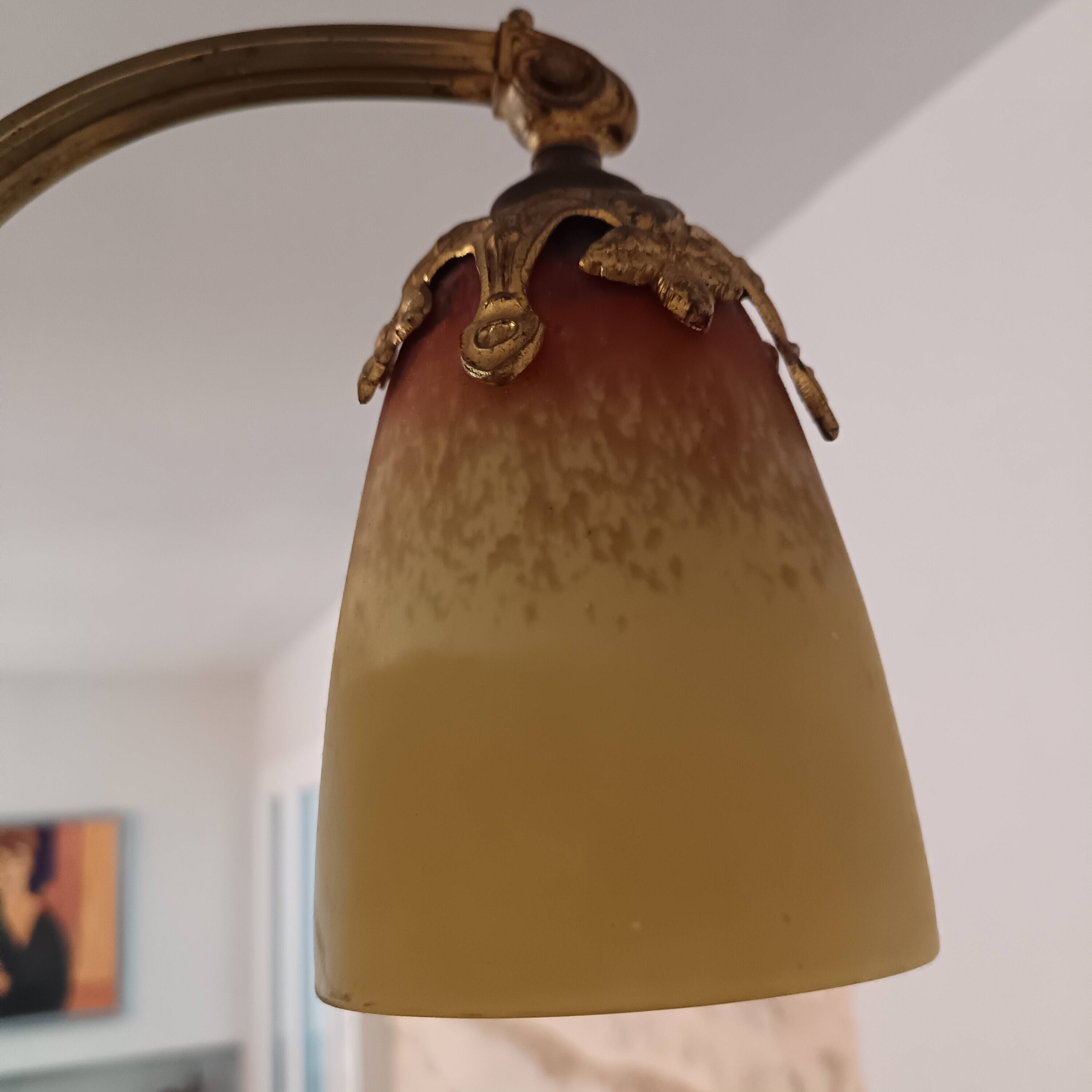 Art Deco glass paste chandelier