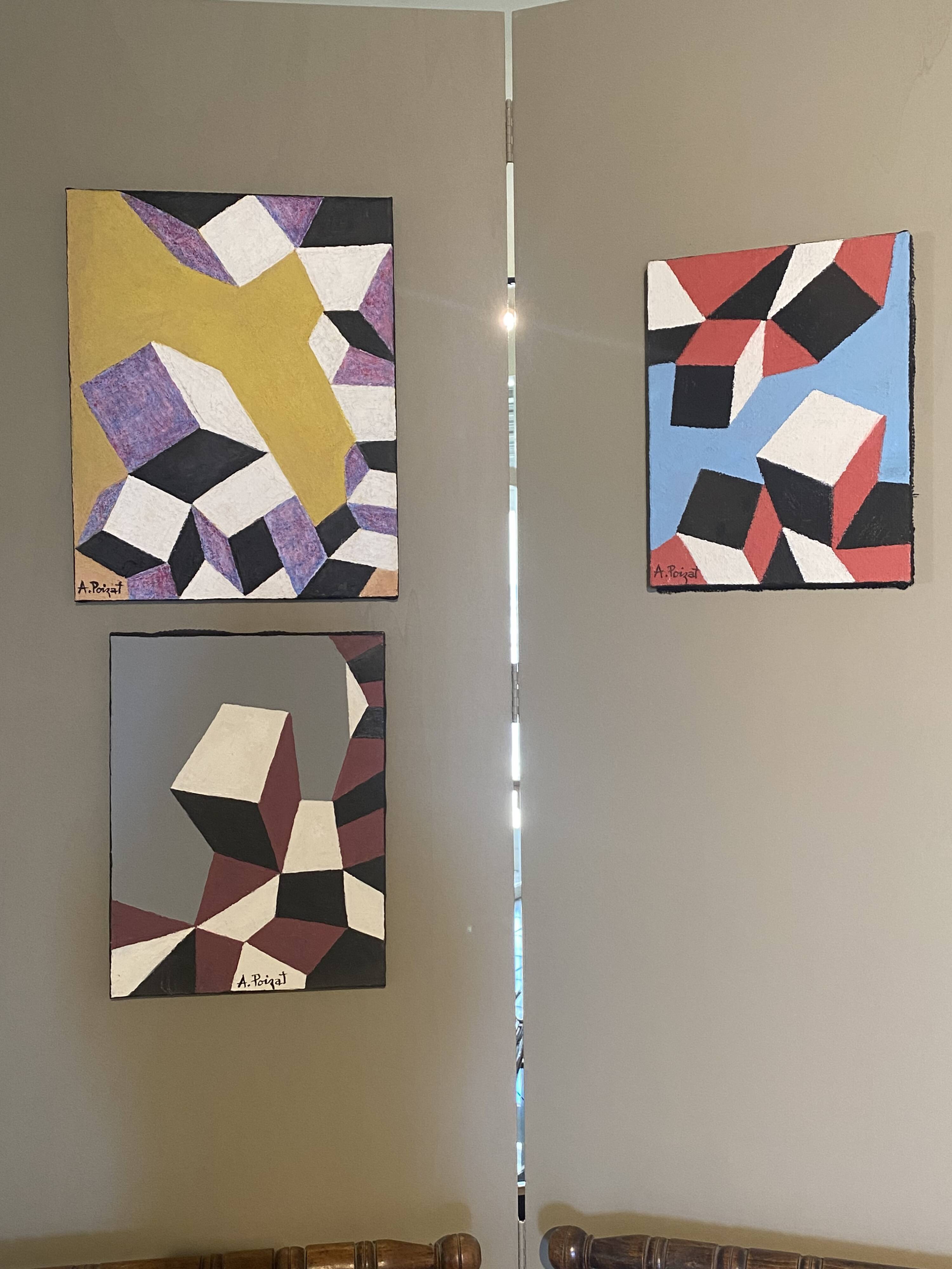 Geometric painting Albert Poizat
