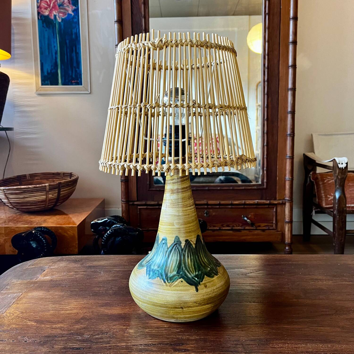 Lampe de table en céramique au design danois