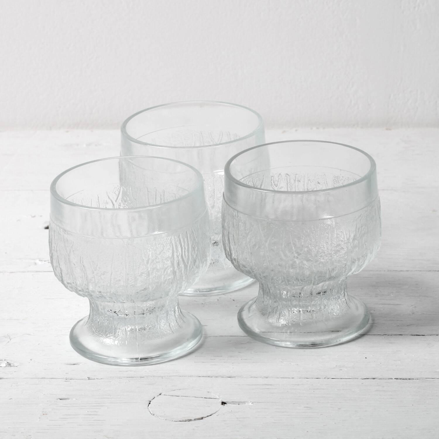3 verres en cristal Crystalex par Ivo Rozsypal, République tchèque 1977