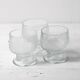 3 verres en cristal Crystalex par Ivo Rozsypal, République tchèque 1977