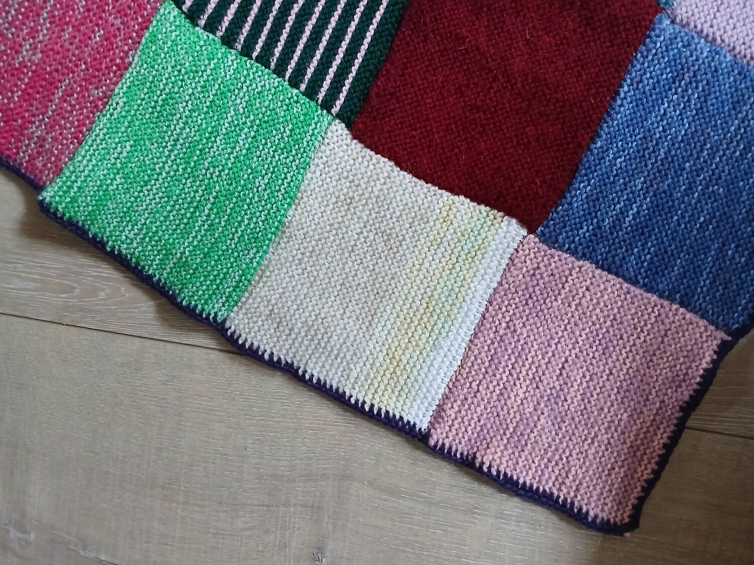 Wool patchwork blanket
