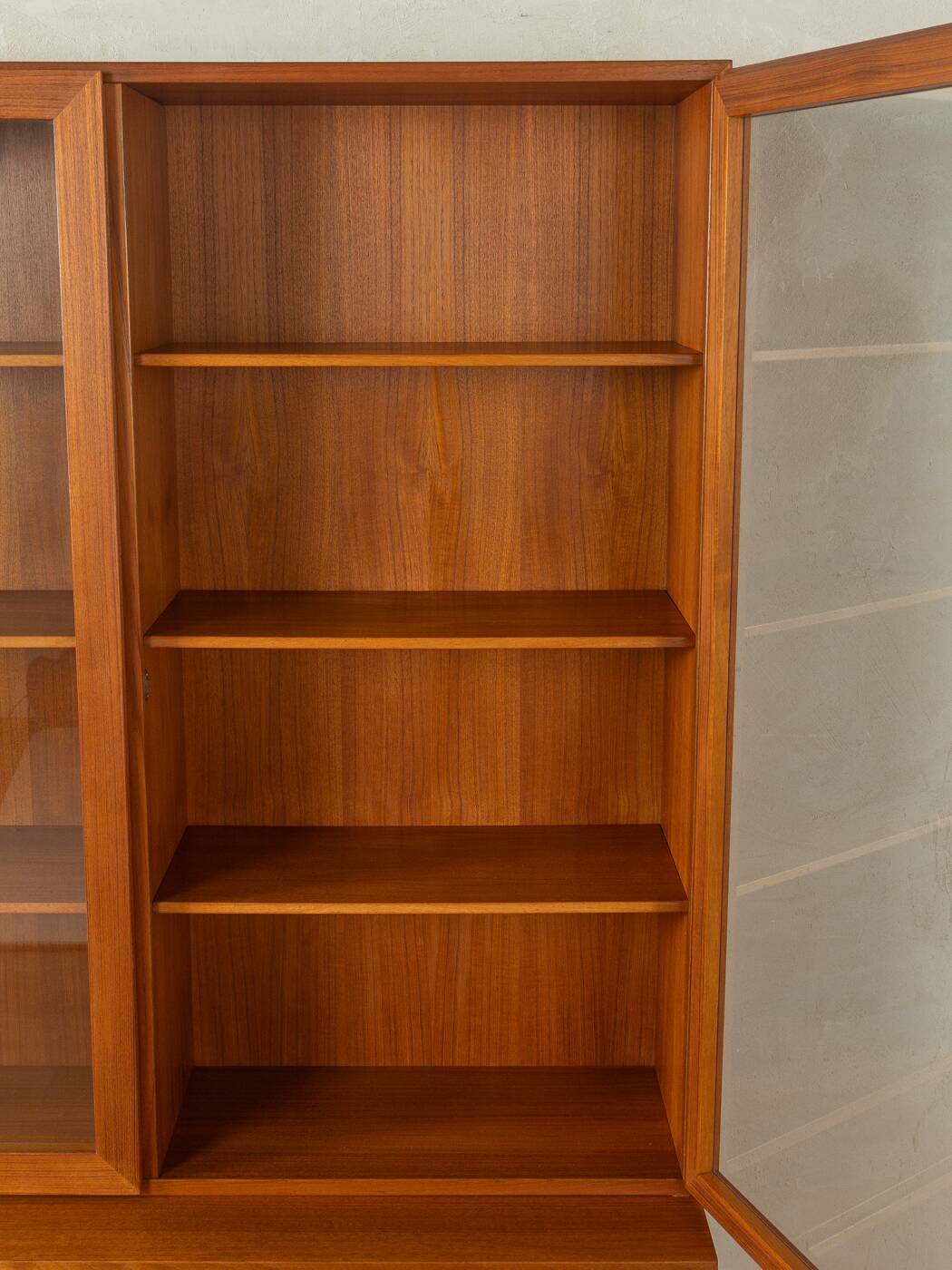 Classic two-piece display cabinet from the 1960s