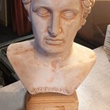 Mythological bust patinated plaster
