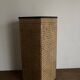 1970 wicker and plexiglass wastebasket