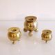 Vintage Scandinavian brass candle holders 1960