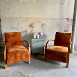 Paire de fauteuils vintages