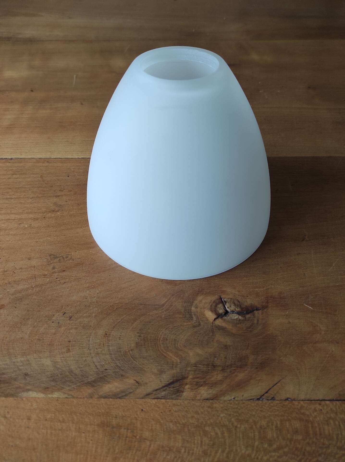Small translucent white glass lampshade