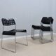 Omstack vintage metal chairs BIEFFEPLAST 1970s