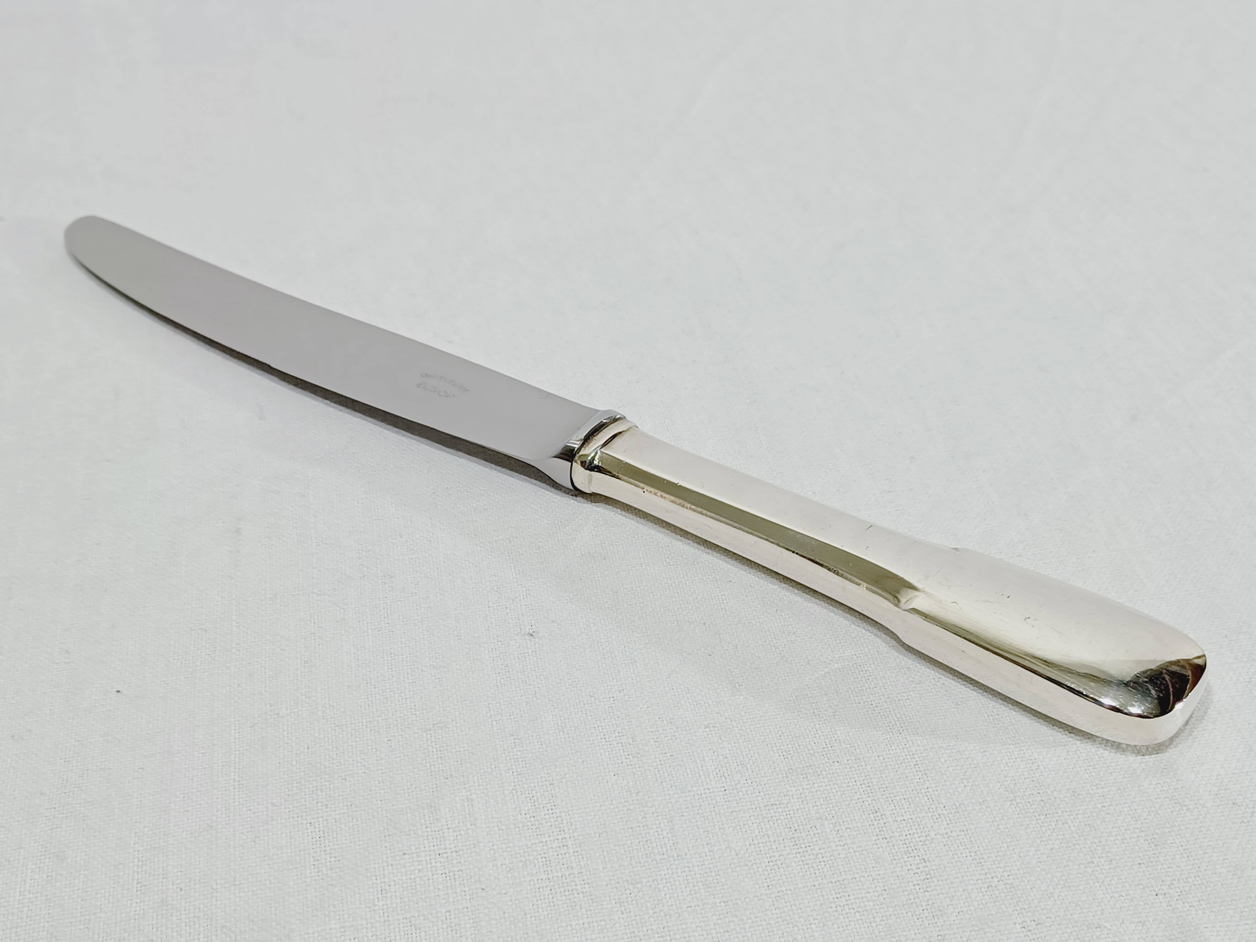 Europ - 12 silver-plated metal knives Uniplat