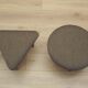 Set of two brown footstools, Danish design, 1990s, production: Denmark