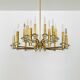 Brass Chandelier by Gaetano Sciolari