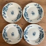 4 flat plates Terre de Fer, Eglantine model