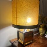 Golden ceramic lamp from the 70s