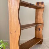 Shelf to stand or hang with 3 vintage wood trays