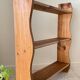Shelf to stand or hang with 3 vintage wood trays