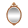 Vintage Italian mirror in gold and brown, gilded woodwork, 1960s.
