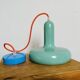 Green metal pendant light