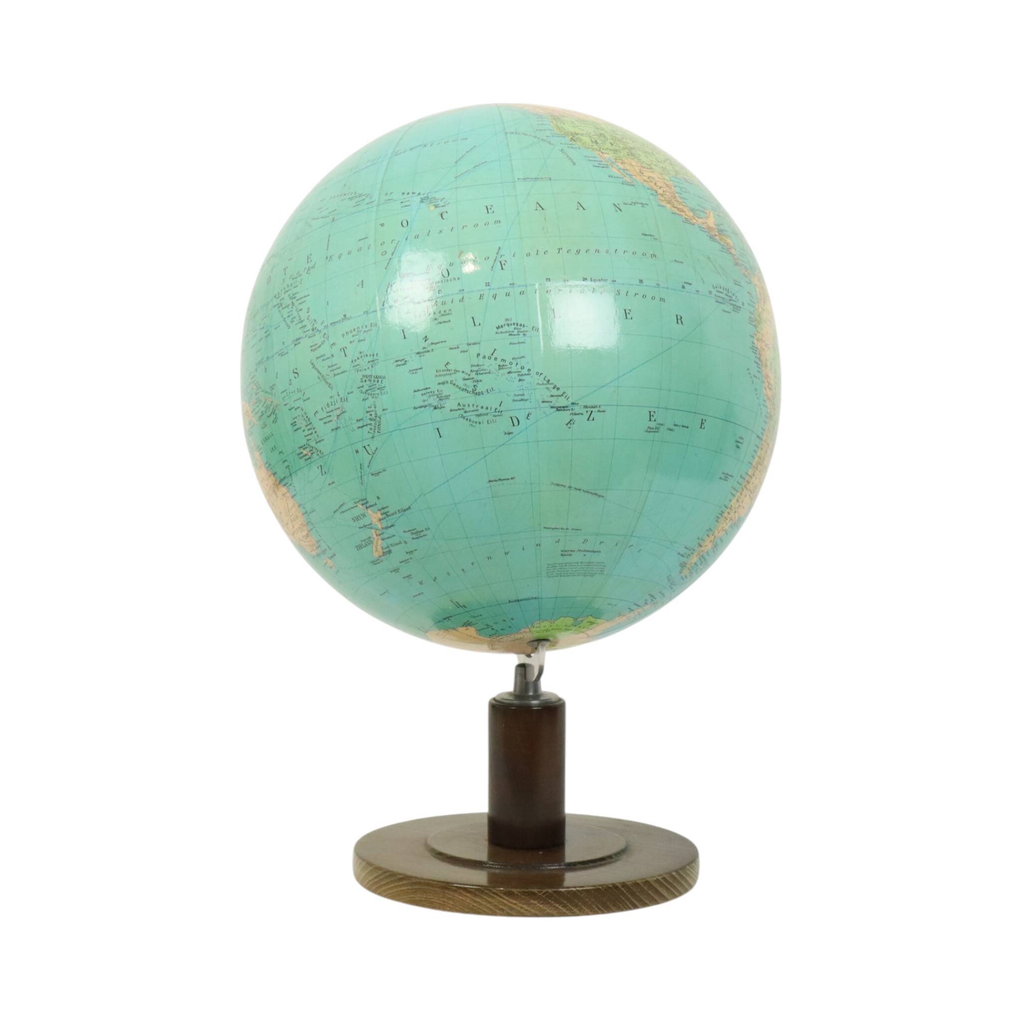 Large Vintage Columbus Globe Earth Globe Fifties