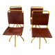 Lot de 4 chaises cuir vintage