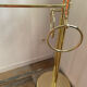 Italian towel rack in gilded metal from the 70s