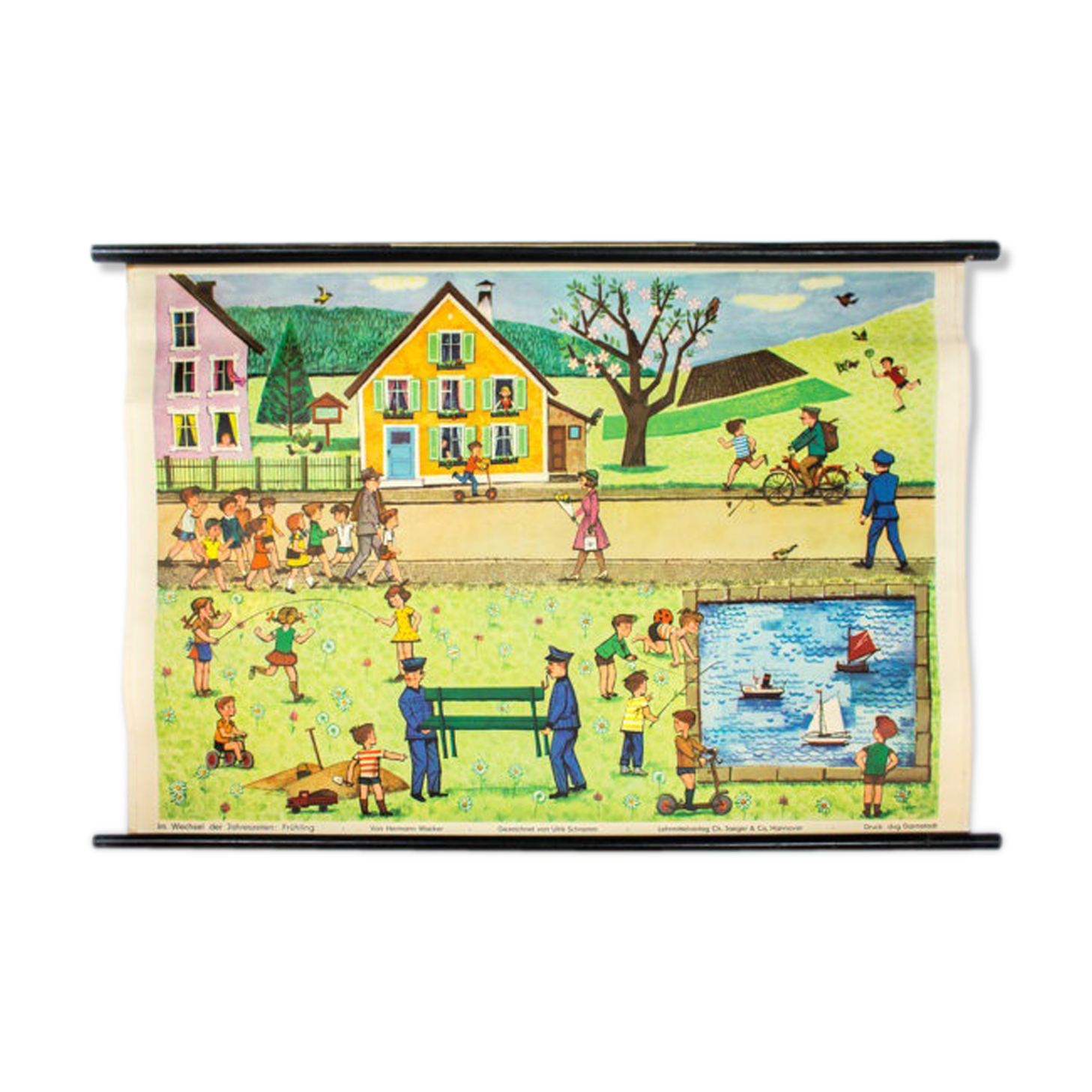 Poster "Spring" by Hermann Wacker and Ulrik Schramm 1968