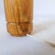 Mid-century modern sculptural table lamp in pine, 1970s.