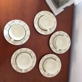 Set of 5 cups and 5 under cup old gien model tamaris