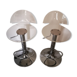 2 plexiglass bar stools