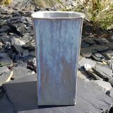 Rectangular gray ceramic vase