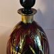 Vintage glass decanter Monaco glassware ruby and gold