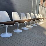 8x original Knoll Tulip dining chairs Eero Saarinen