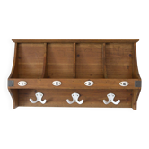 Vintage Wall Wooden Shelf / Mid Century Mail Organizer / Key Holder