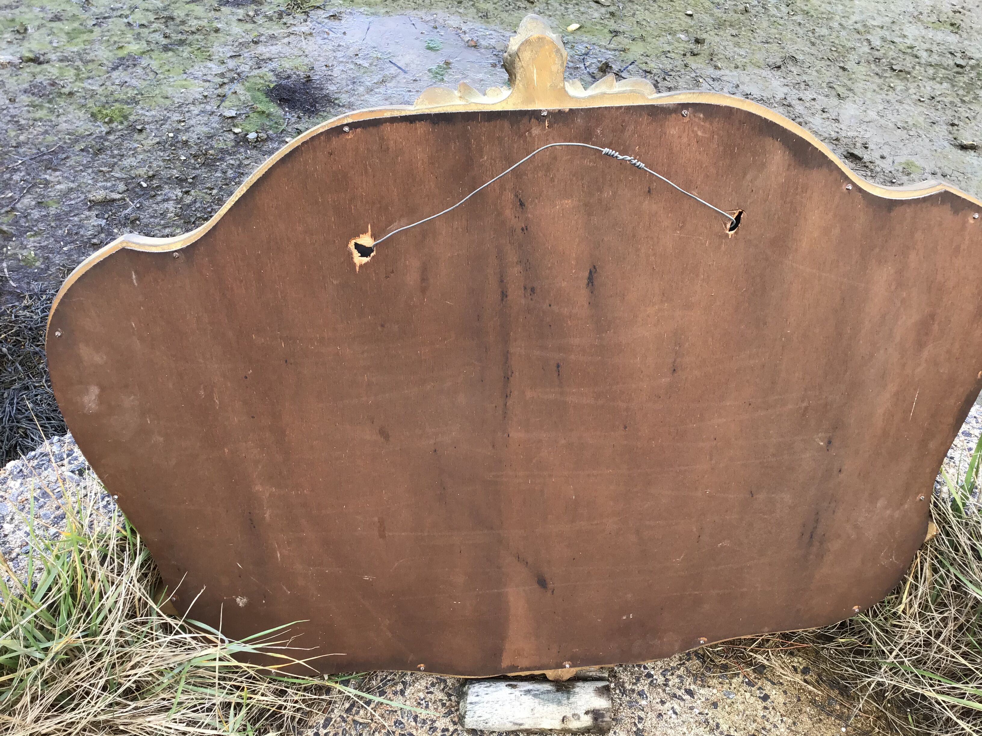 Large golden mirror baroque style 76x60cm