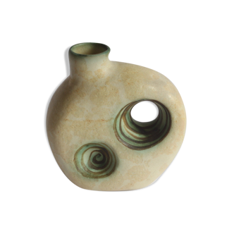 Space Age Ceramic Vase with Openings by Nikos Dazelidis, Athens, 1960s