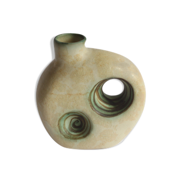 Vase en céramique de l’ère spatiale avec ouvertures par Nikos Dazelidis, Athènes, années 1960