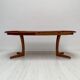 1970s vintage Danish round teak extendable dining table by Langeskov Møbelfabrik
