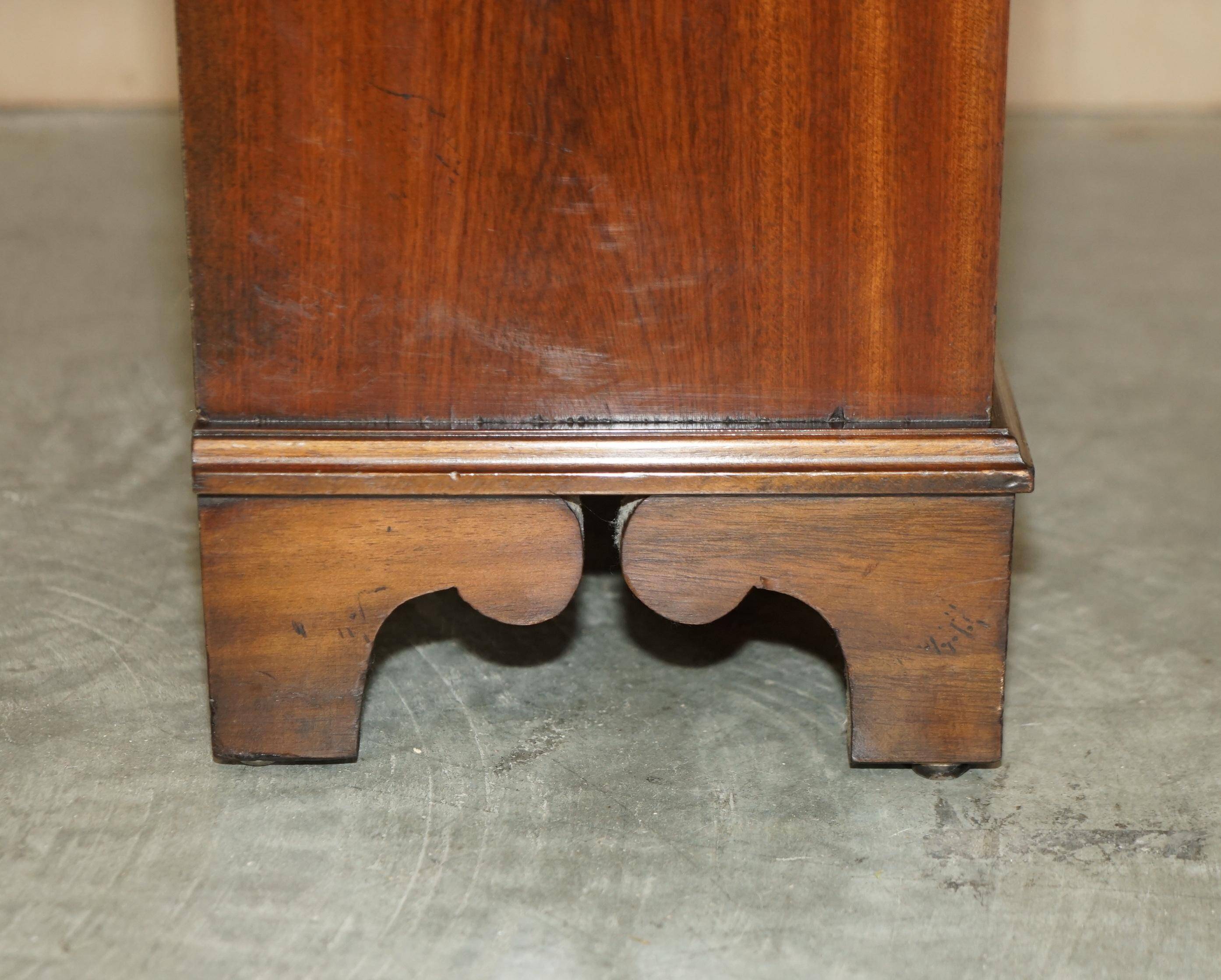 Vintage Low Bevan Funnell Library in Flamed Mahogany with Two Drawers