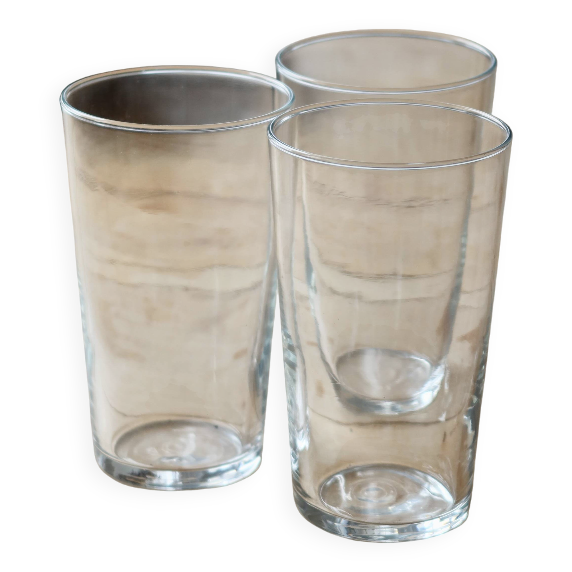 3 Vintage Beer / Pint Glasses - 1950s