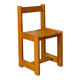 Cubist chair in solid pine - Brutalist style, 1970s