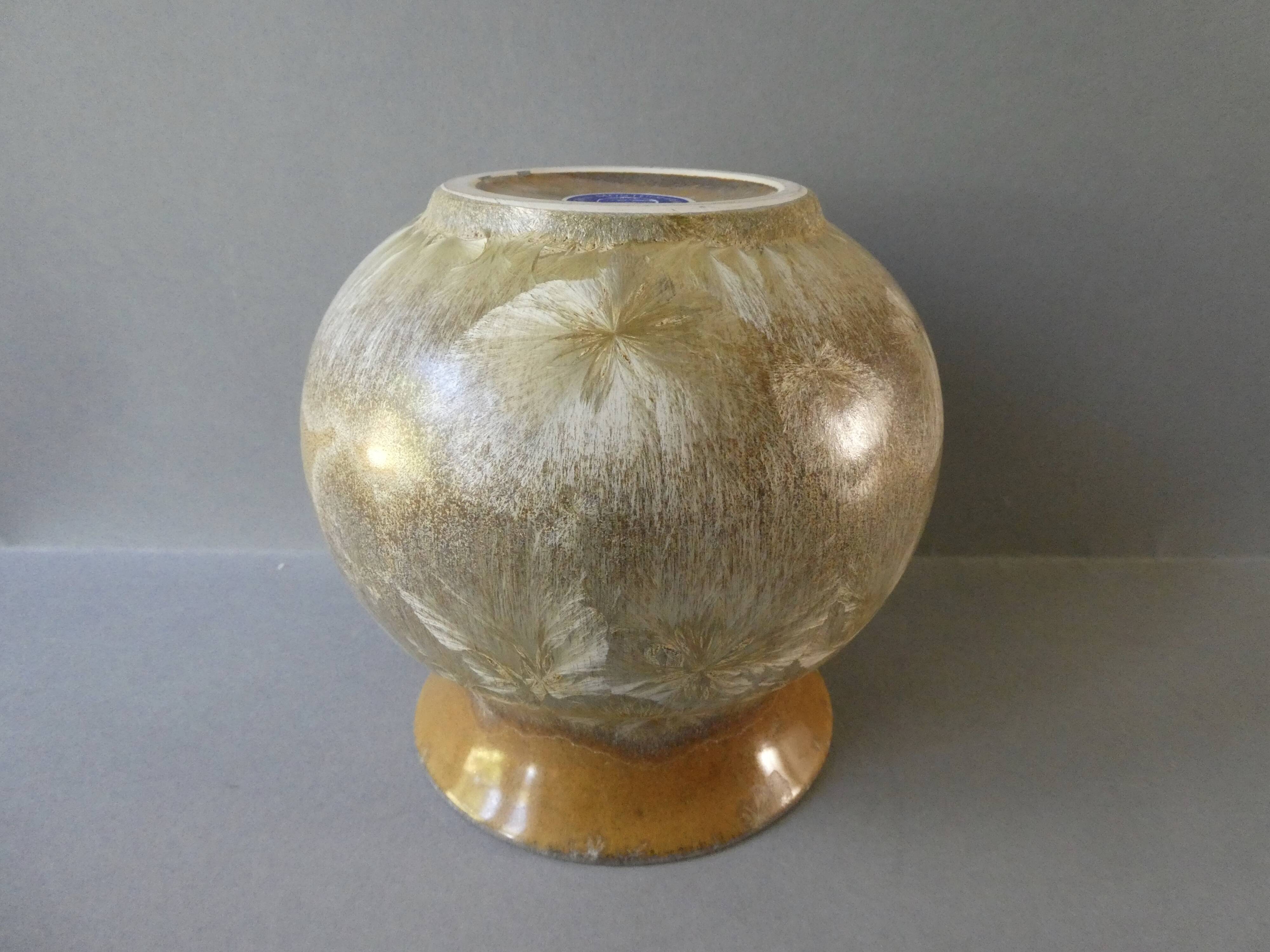 Vase en céramique, émail à cristallisation, Montgolfier France