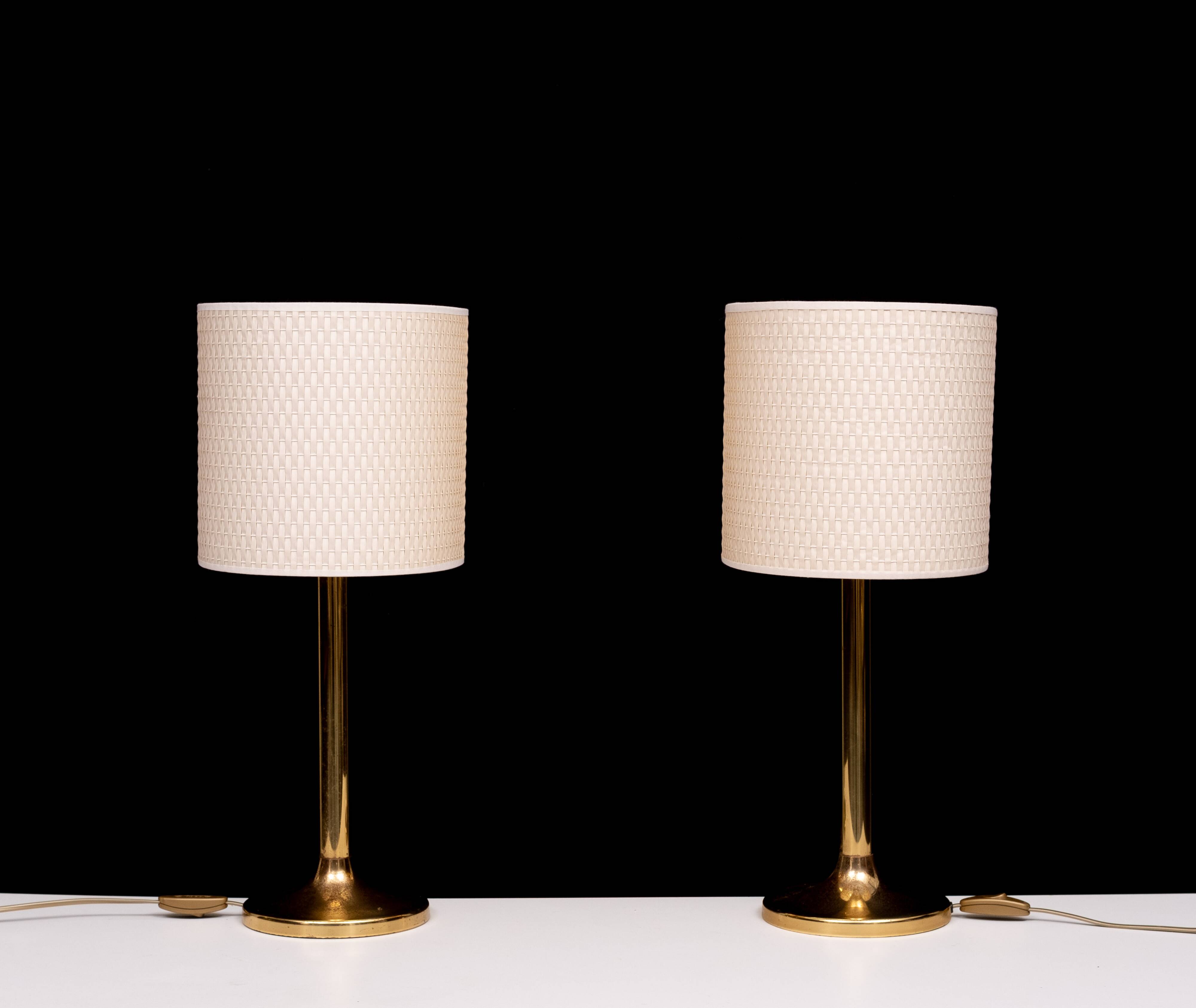 Sölken Leuchten Brass table lamps 1970s Germany